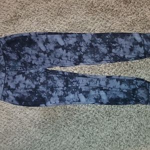 Black and grey tie dye pants